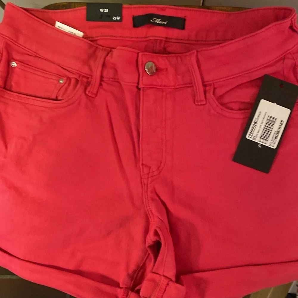 Mavi Red Casual Shorts - Picture 4 of 4